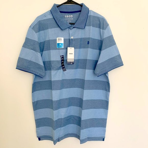 Izod Other - Men's Polo Short-Sleeve with Pocket Blue Shirt XL